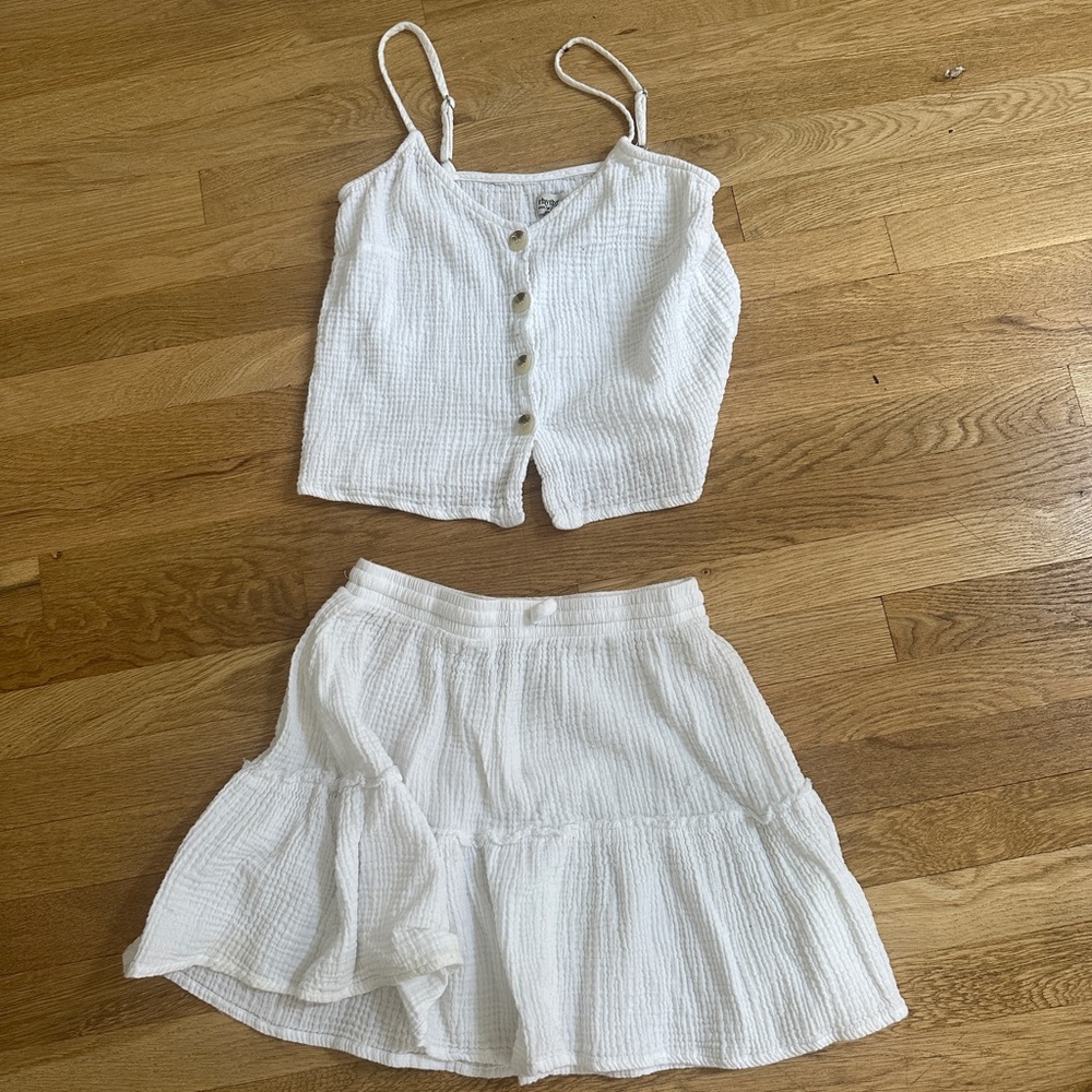 White cover up set